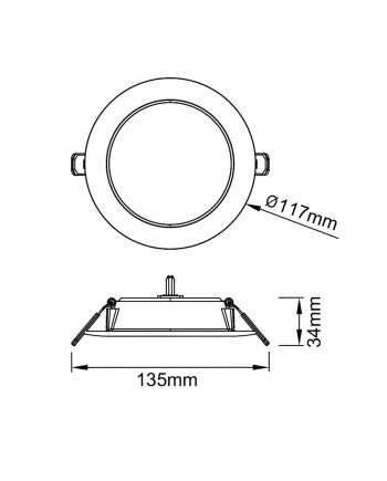 EILAT * EMPOTRABLE LED CCT 6W BLANCO